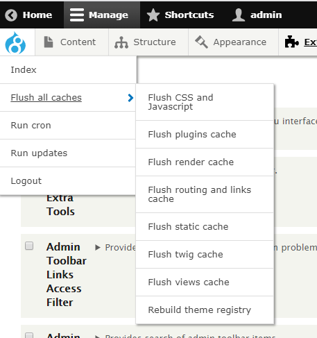 Admin Toolbar Extra Tools