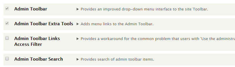 Admin Toolbar extend