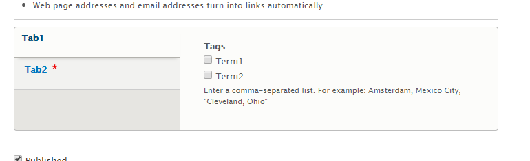 Field Group tabs node edit