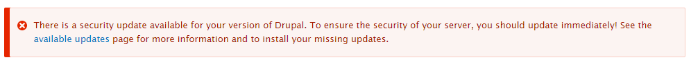There is a security update available