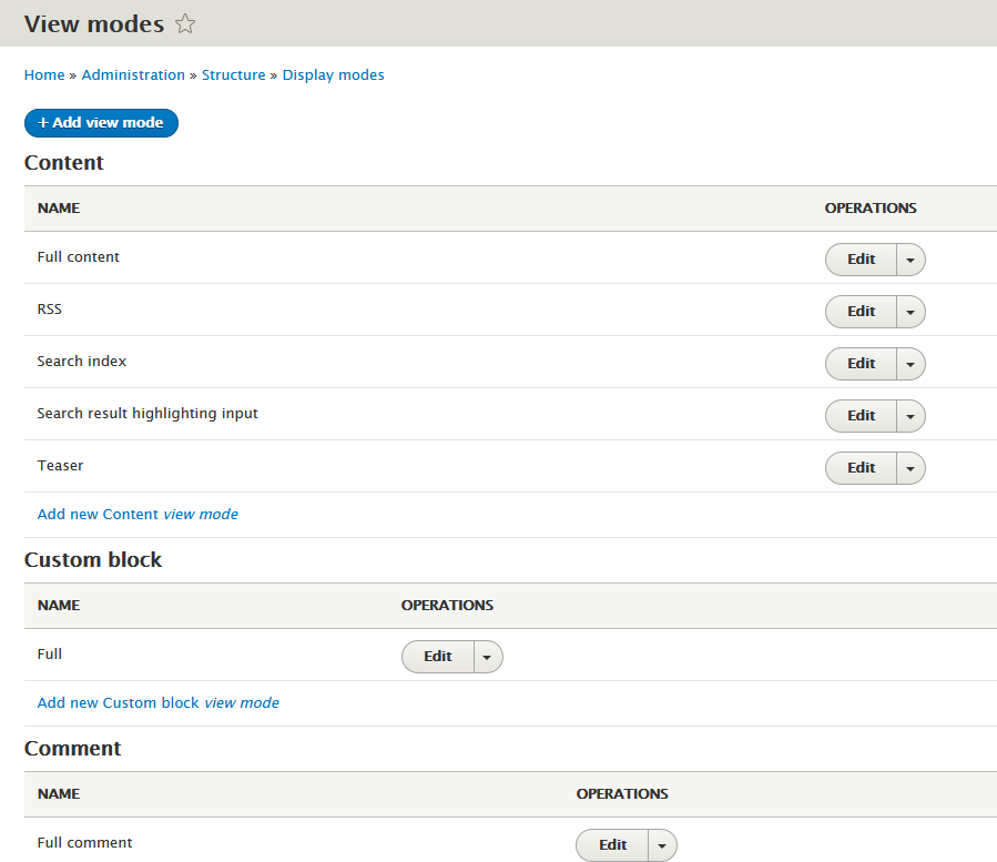 View modes