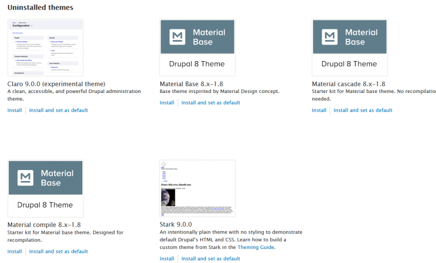 Material base theme