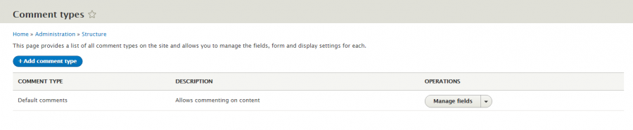 Comment types