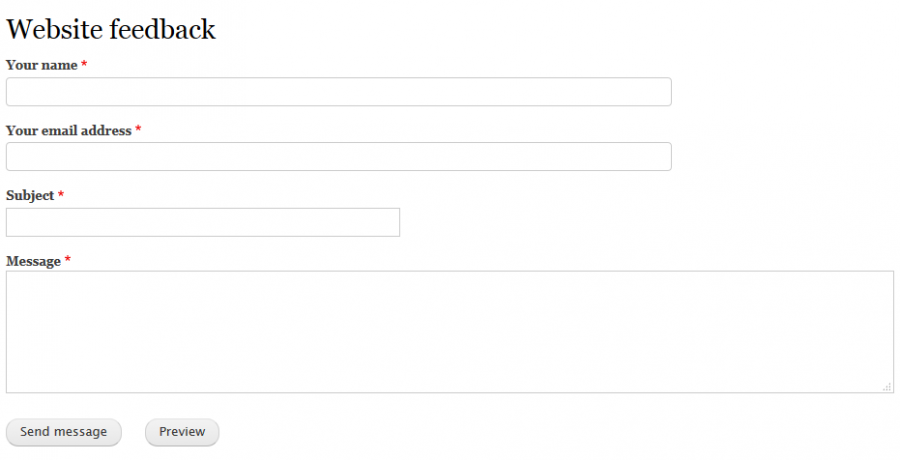 Website feedback