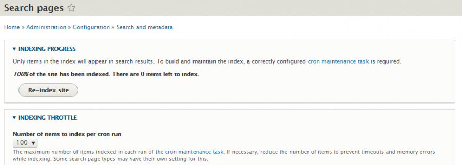 Search pages