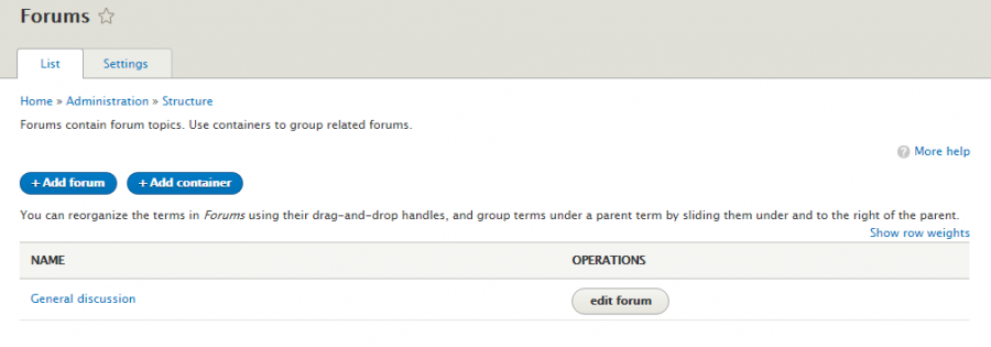 Forums - back-end