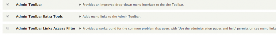 Admin Toolbar
