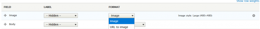 Manage display image