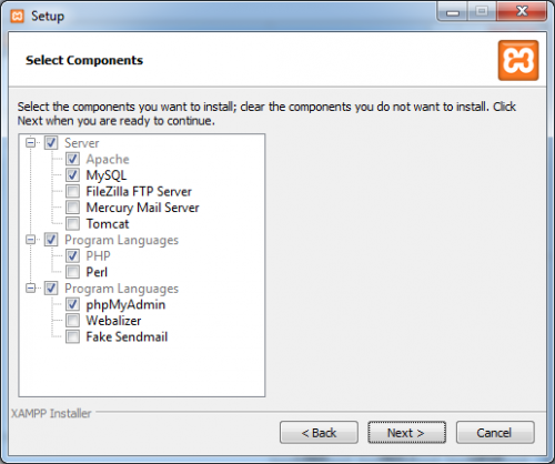 XAMPP components